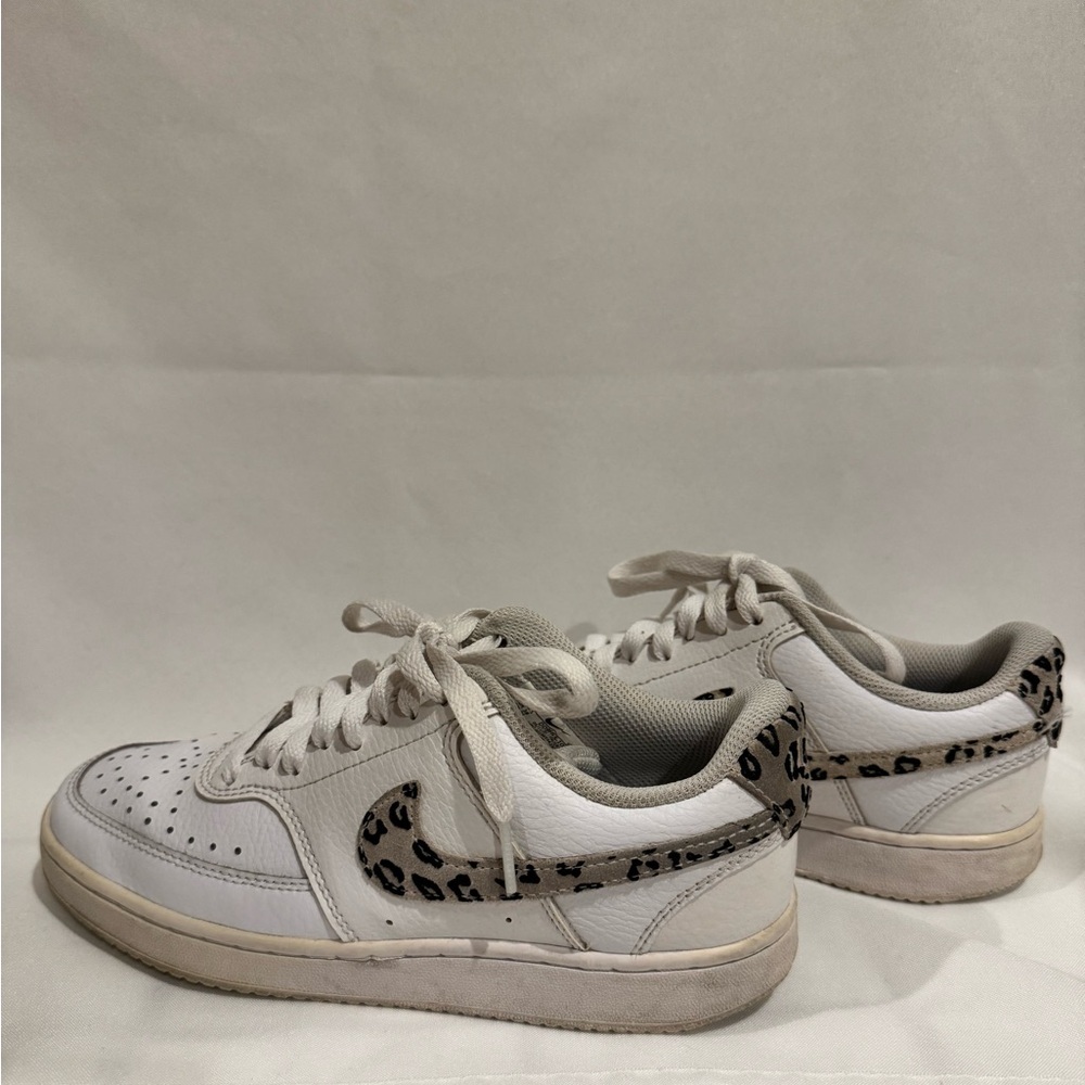 Nike White and Black Cheetah Print Sneakers - Picture 2 of 7